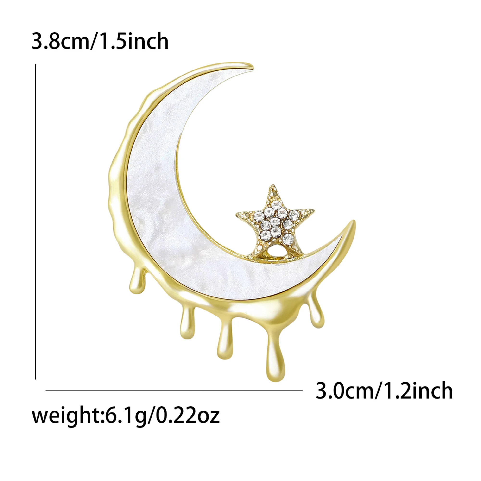 Ramadan Mode Strass Mond Broschen für Frauen Unisex Perle Stern Pins Büro Party Freund Neue Geschenke Schmuck Zubehör – Detail 6