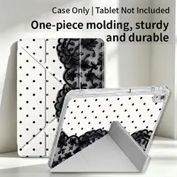 Elegant Black Lace Print Tablet Case with Pen Slot - IPadMini7 (8.3inch) (Mix01)