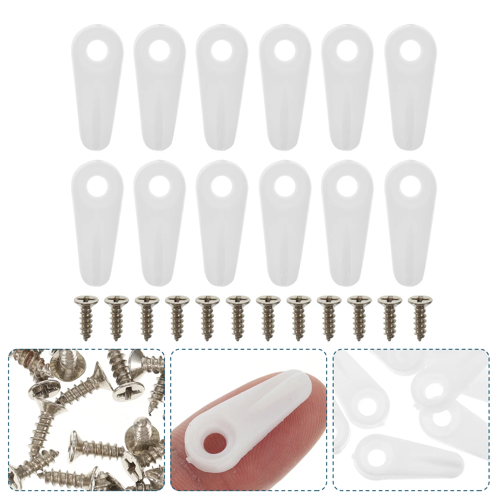 100 Pcs Tablet Frame Picture Turn Buttons Photo Frames Backplane Buckle Accessories Plastic Hangers Kit Supplies Hanging Coat