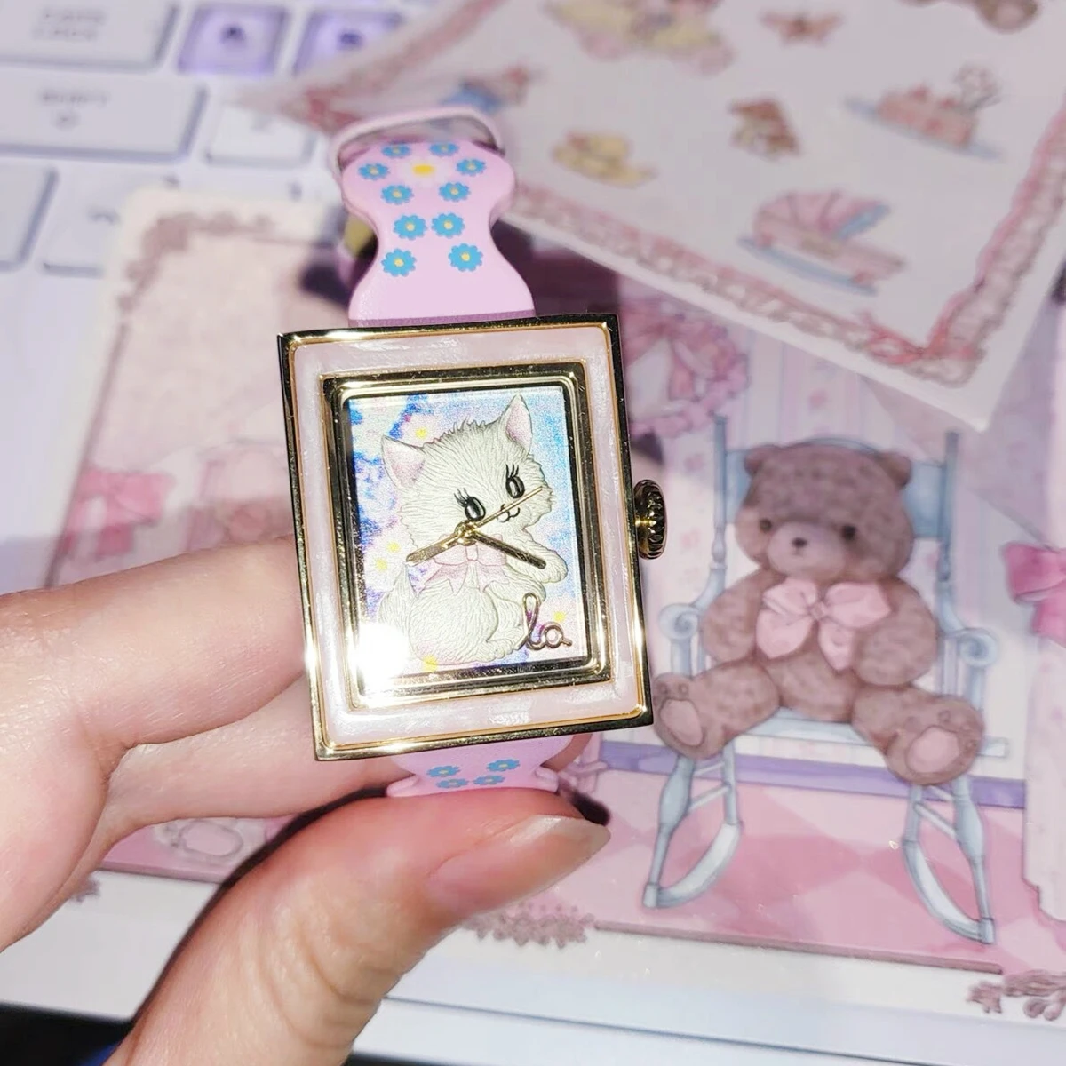 Cartoon Electronic Watch for Girl, Blue Watch, Cute Fashion, Gift 5