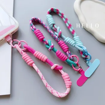 1Pc Cellphone Straps Hanging Cord Mobile Phone Lanyard Short Wrist Strap Charm Anti-lost Chain for Women Keychain Pendant 1