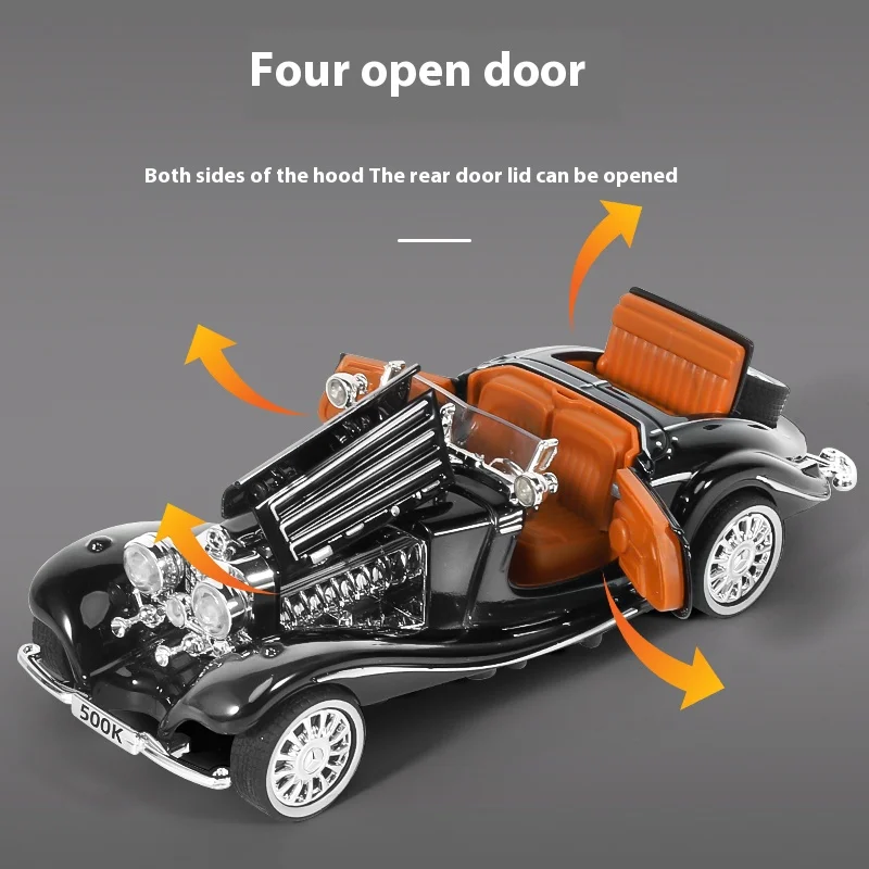 ベンツ500Kミニカー　ジャンク 1:32 Mercedes Benz 500K 1936 Classic Alloy Metal Diecast
