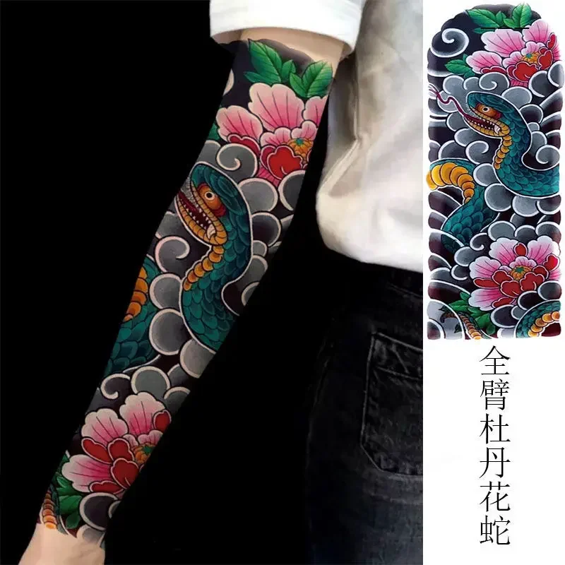 Japanese Prajna Dragon Art Temporary Tattoos Waterproof Fake Tattoo Arm Stickers For Women Man tattoo sticker temporary tattoos