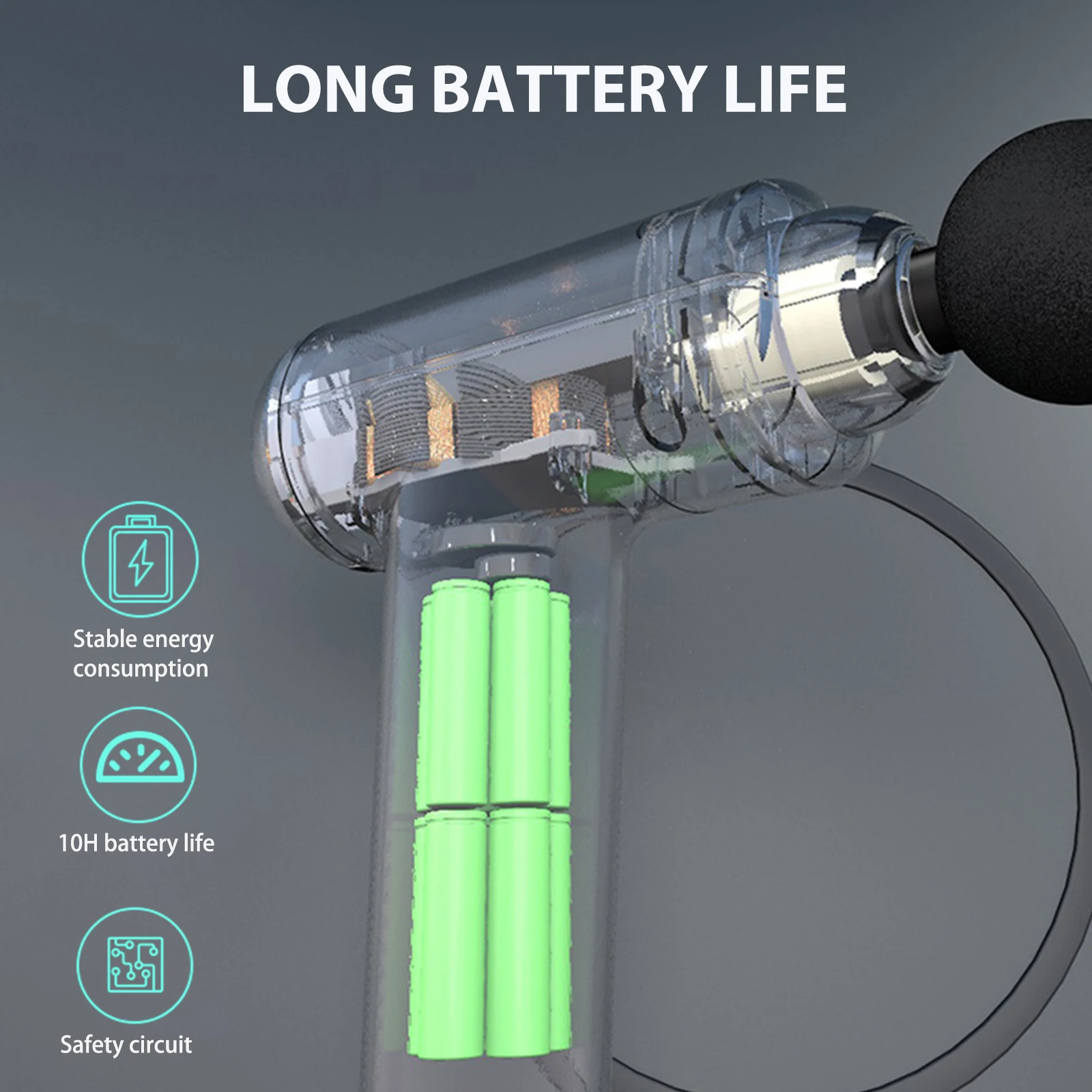 Pistola per massaggio con display LCD a 32 ingranaggi, massaggiatore a percussione portatile per corpo, collo, tessuti profondi, rilassamento muscolare, sollievo dal dolore della gotta_voghion.com