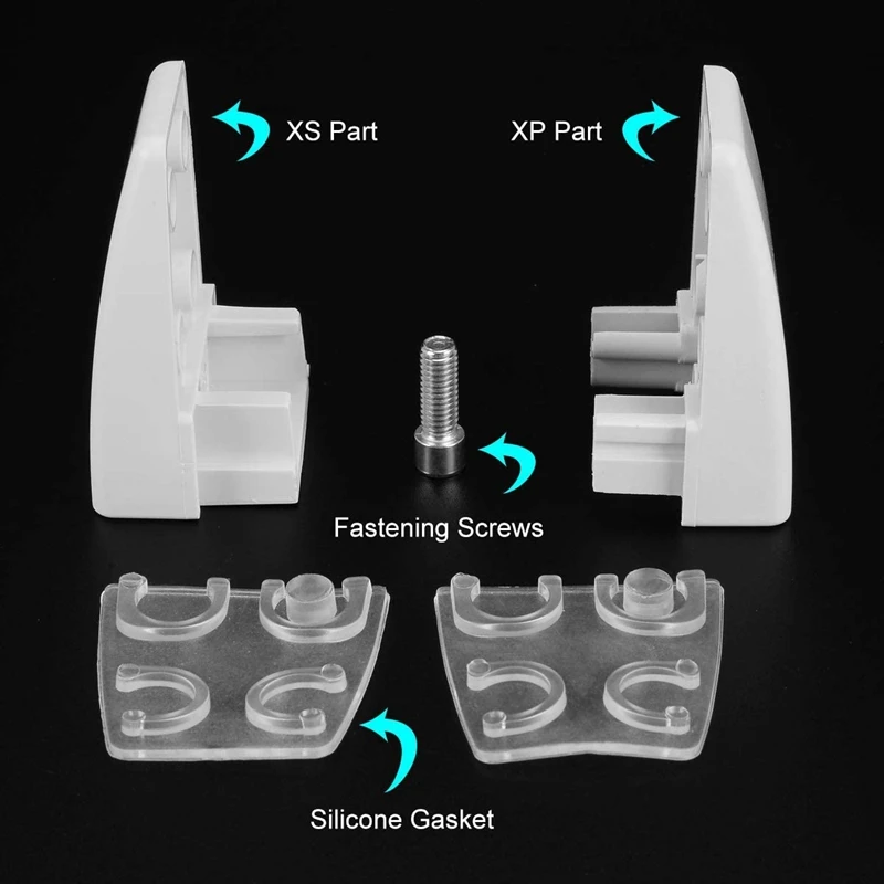 2 Pieces Of Anti-Sneeze Bracket Bracket ABS Plastic Anti-Sneeze Clip Office Desk Partition Support Frame (White)