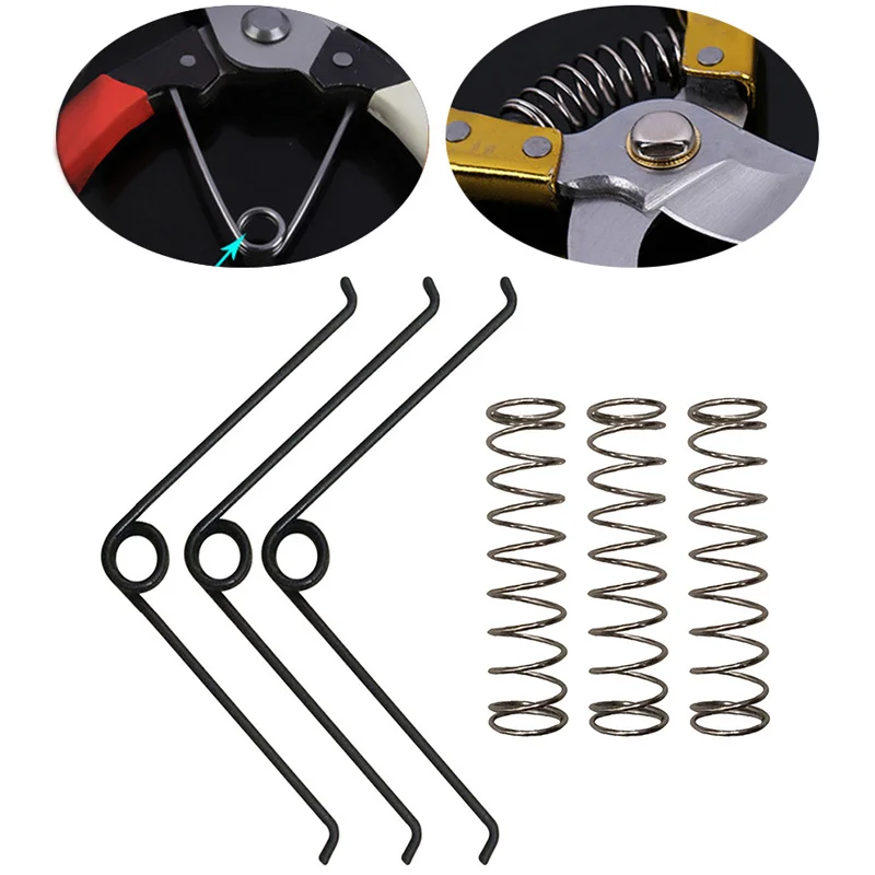 Garden scissors Pruning shears Garden tools Garden pruner 10pcs Stainless Steel Compression Spring Fruit Branch Shears Round V-shape Spring Gardening Scissors Accessories Tool