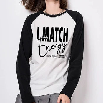 Women's Simple Inspirational Letter Print T Shirt Women Long Sleeve Crew Neck T-Shirt All Seasons Y2k 2000s Tops Tees Tshirt