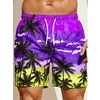 New Summer Harajuku 3D Cocoanut Trees Printing Beach Shorts Palm Tree Graphic Board Shorts For Men Hawaiian Cool Swimming Trunks 6