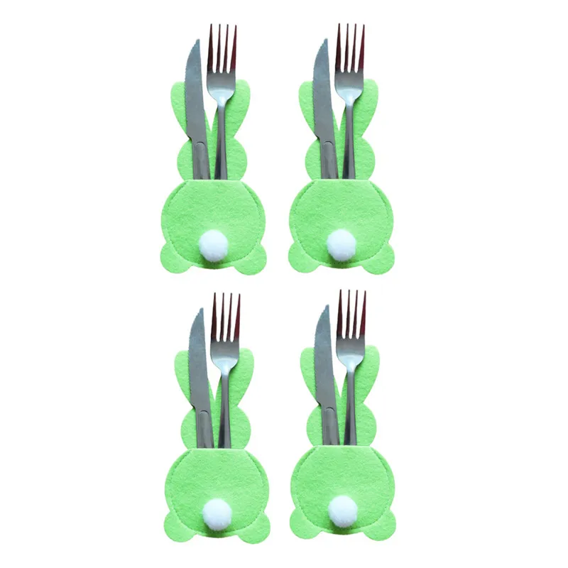 Portaposate Pasqua A Tema Coniglietto - 16 Pezzi In Feltro Per Tavola Festiva - Foto 5