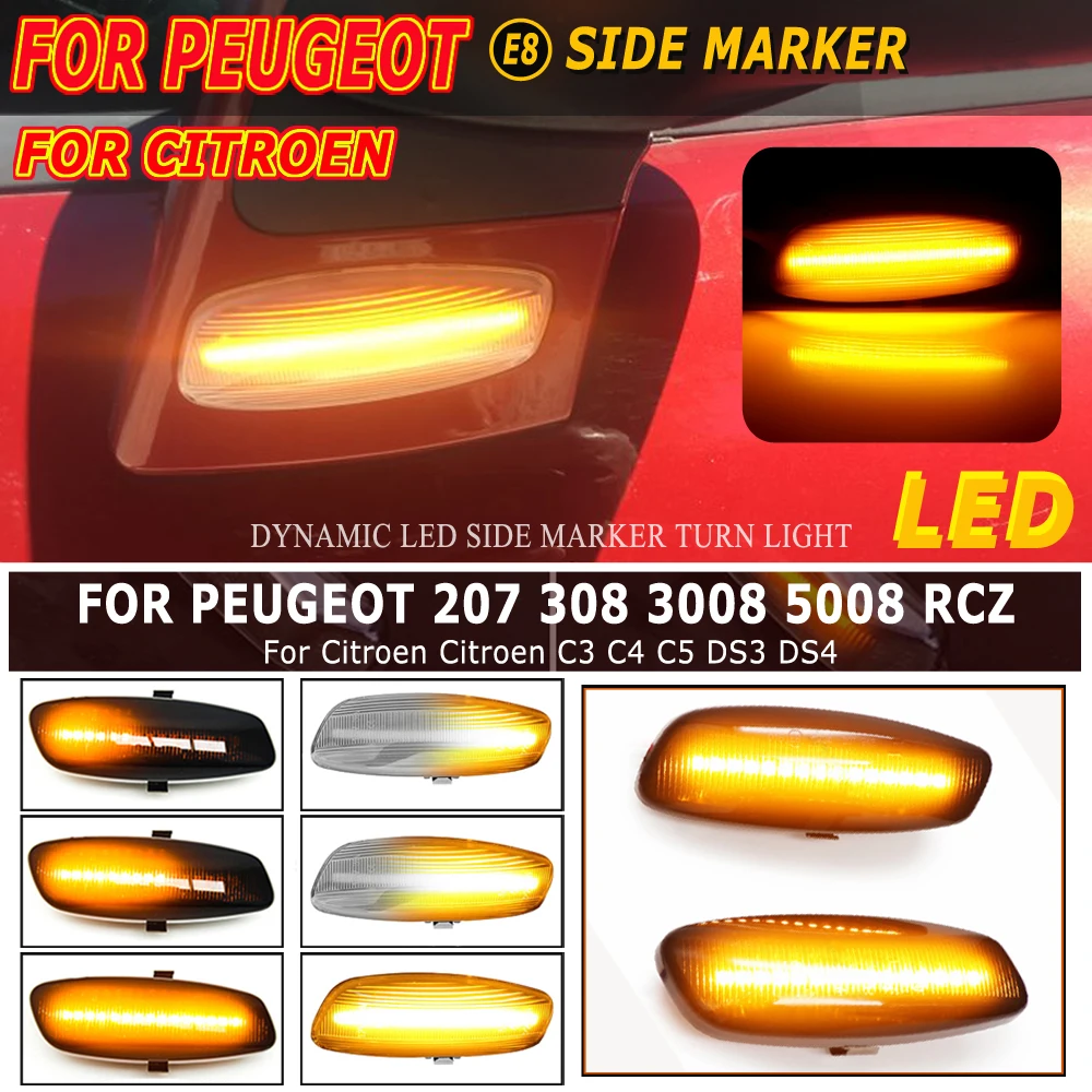 1 Pair For Citroen C3 C4 C5 DS3 DS4 For Peugeot 207 308 3008 5008 RCZ