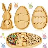 Wooden Pallet Candies Nuts Fruits Serving Tray Easter Bunny Wooden Pallet Tray for Candies Fruits Oak Wood Craft for Jewelry 1