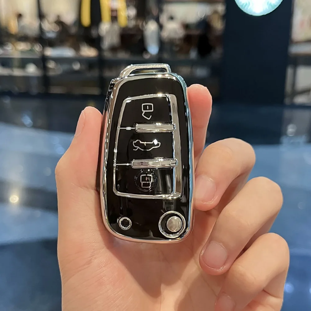 Premium TPU Folding Car Key Cover - Sleek Protection