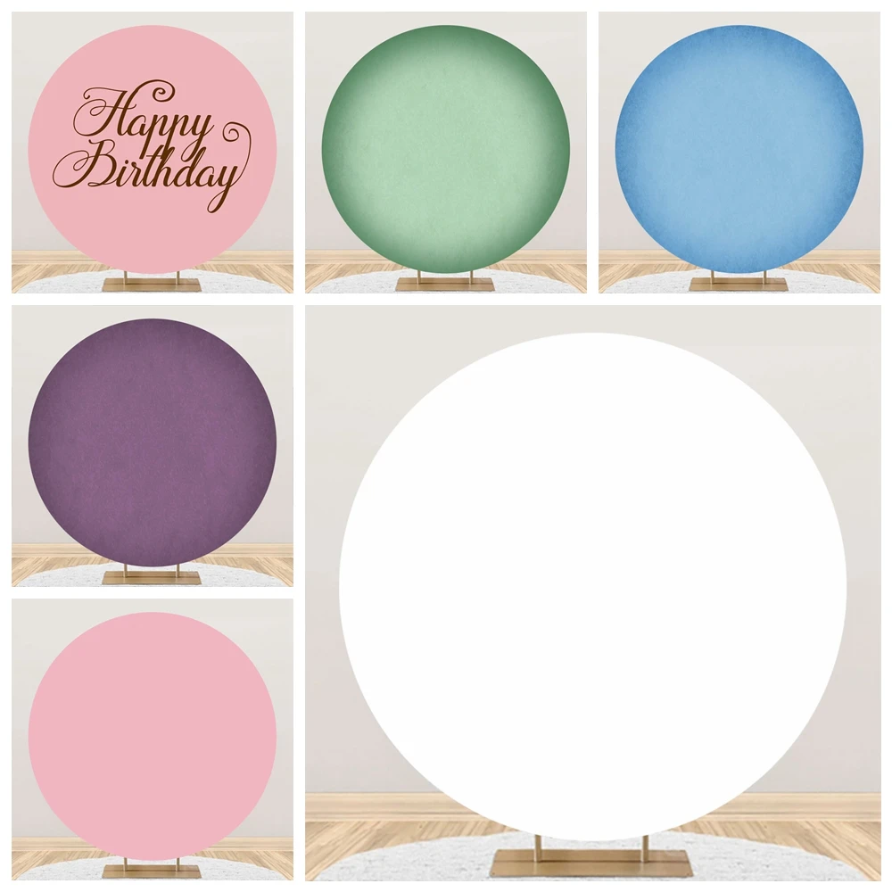 

White Black Circular Backdrop for Party Solid Color Circular Photography Backdrop Baby Shower Birthday Wedding Adult Decoration