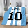 Printed Blanket Football star M-MessiS Picnic Blankets Warm Blanket Soft and Comfortable Blanket Home Travel Birthday Gift 4