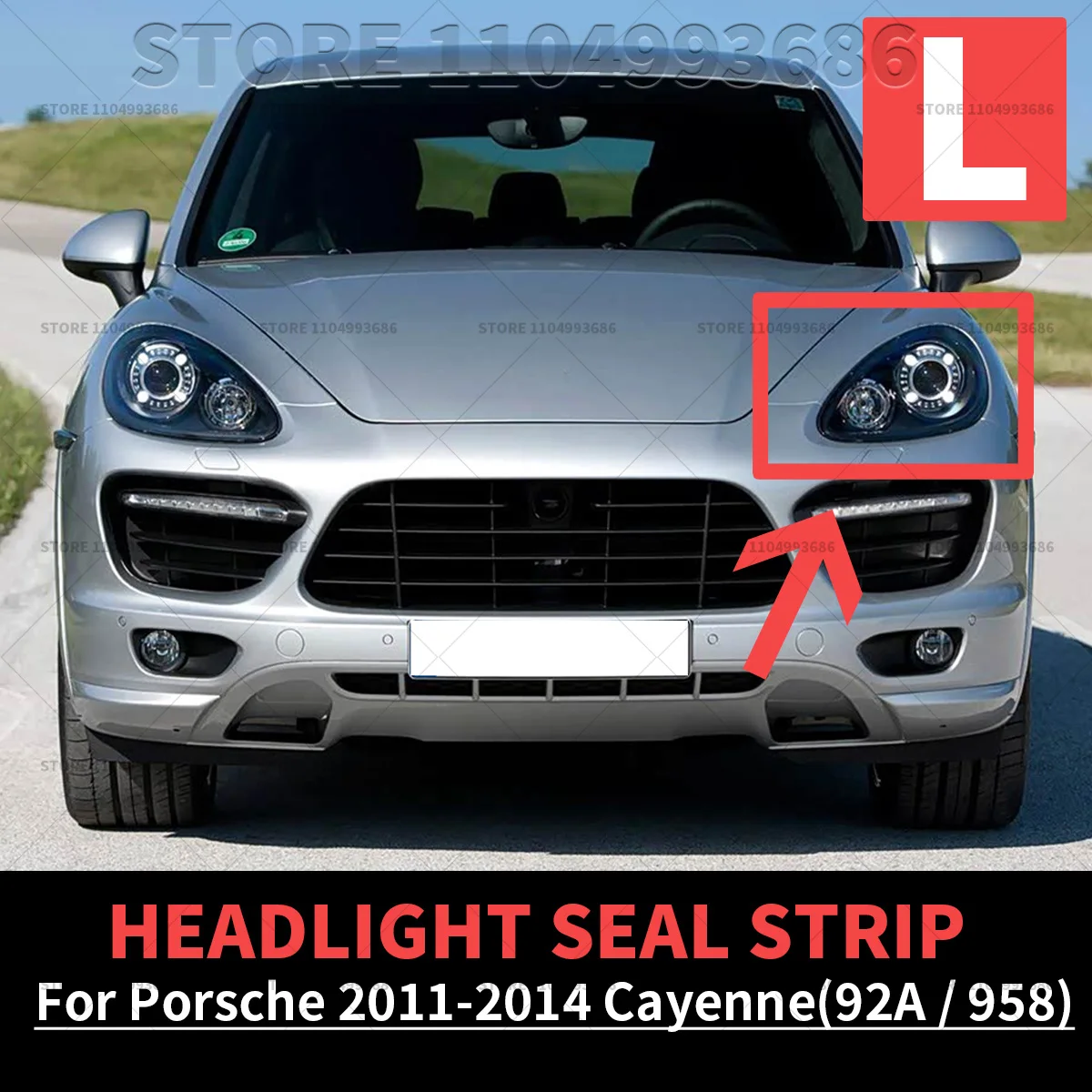 Für Porsche Cayenne 2011 2012 2013 2014 92A 958 Scheinwerfer Gummi Dichtung Streifen Trim Lampenschirm Unterlegscheibe Dichtung Streifen Dichtung – Detail 7