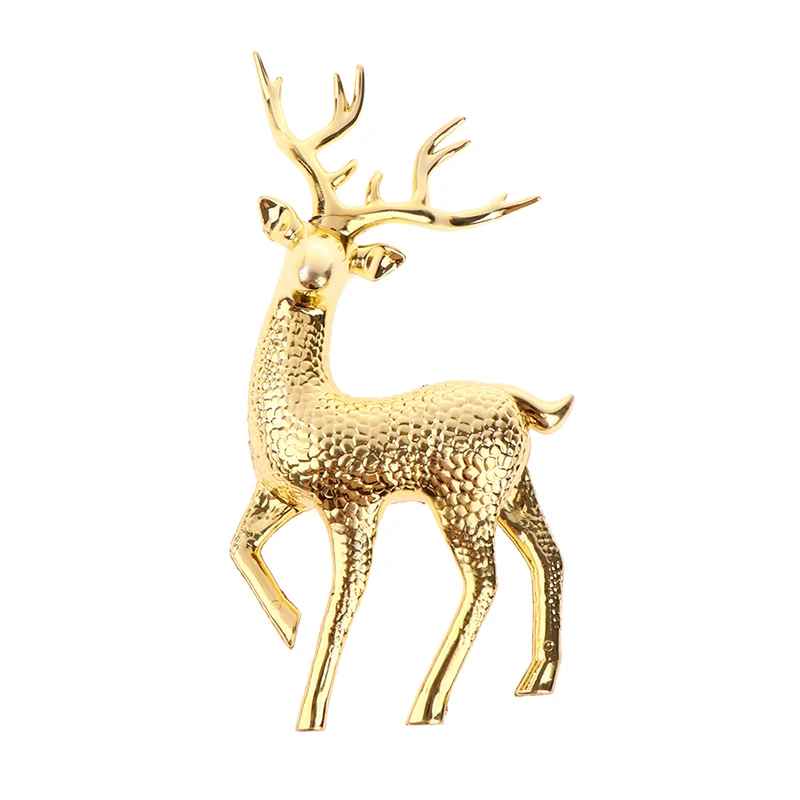 Artificial Simulation Christmas Sika Deer Reindeer Fairy Tale Garden Props Animal Statue Home Elk Shop Display Cabinet Ornaments