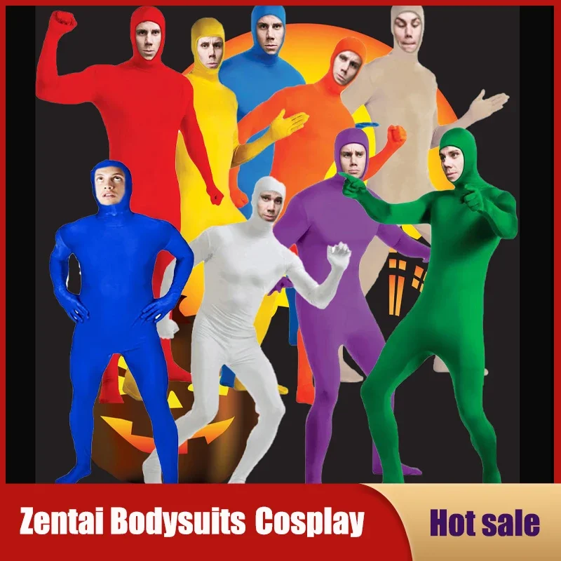 

Новинка, детский и взрослый костюм Zentai для всего тела, облегающий костюм из второй кожи и спандекса, новинка, мужской и женский танцевальный комбинезон, костюмы для косплея