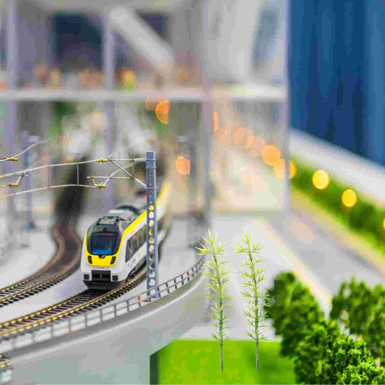 

Пластиковые модели бамбуковых деревьев, зеленые, 100 шт., 1:200