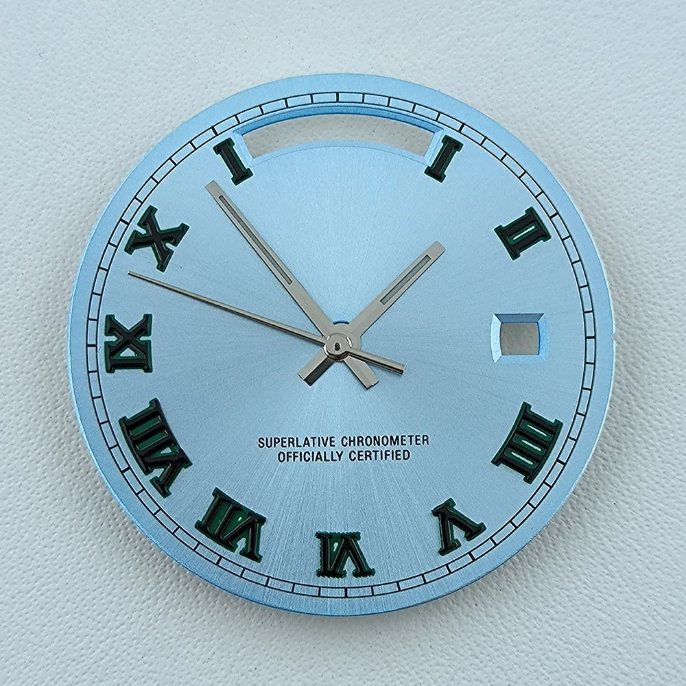 Custom Green Luminous Watch Dial - 31mm Dial for Miyota Movements, Ideal for Watch Repair and Enhancement