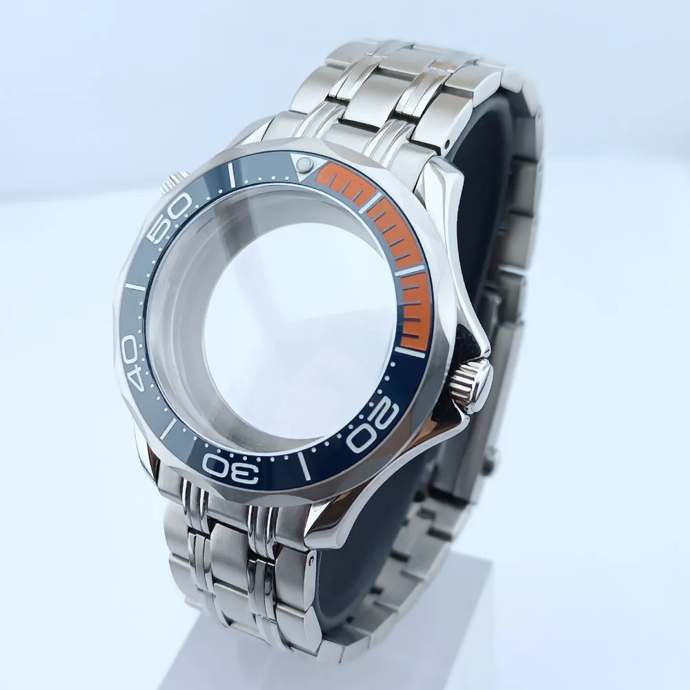 Premium 42mm Men's Watch Case with Sapphire Glass and 20mm Strap - Complete Watch Accessory Set with Box