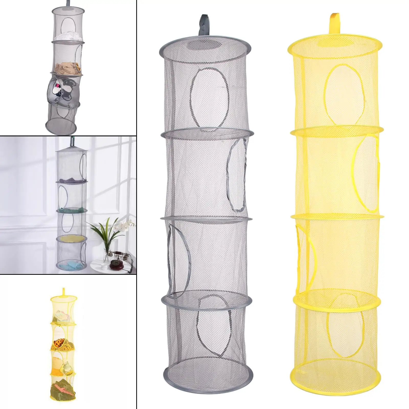 Toy Storage Basket Hanging Mesh Storage Organizer Net for Bedroom Household Socks 4