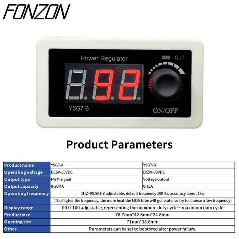 PWM Pulse Signal Generator Speed Controller Rectangular Signal Adjustable Duty Cycle Square Wave Module 1HZ-99.9KHZ Dimmer