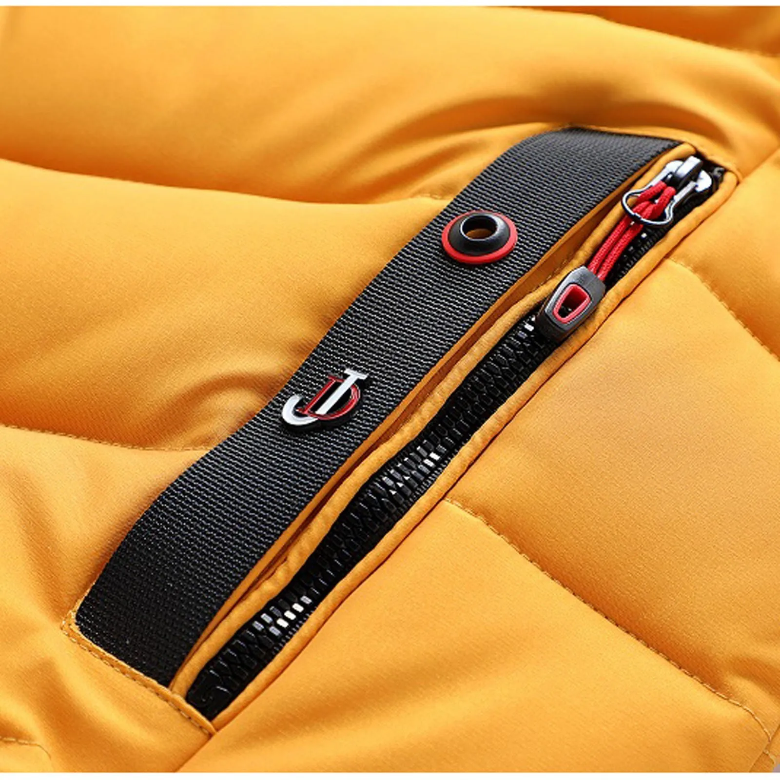 Women Winter coat Full Zipper Windproof Detachable Hood 6
