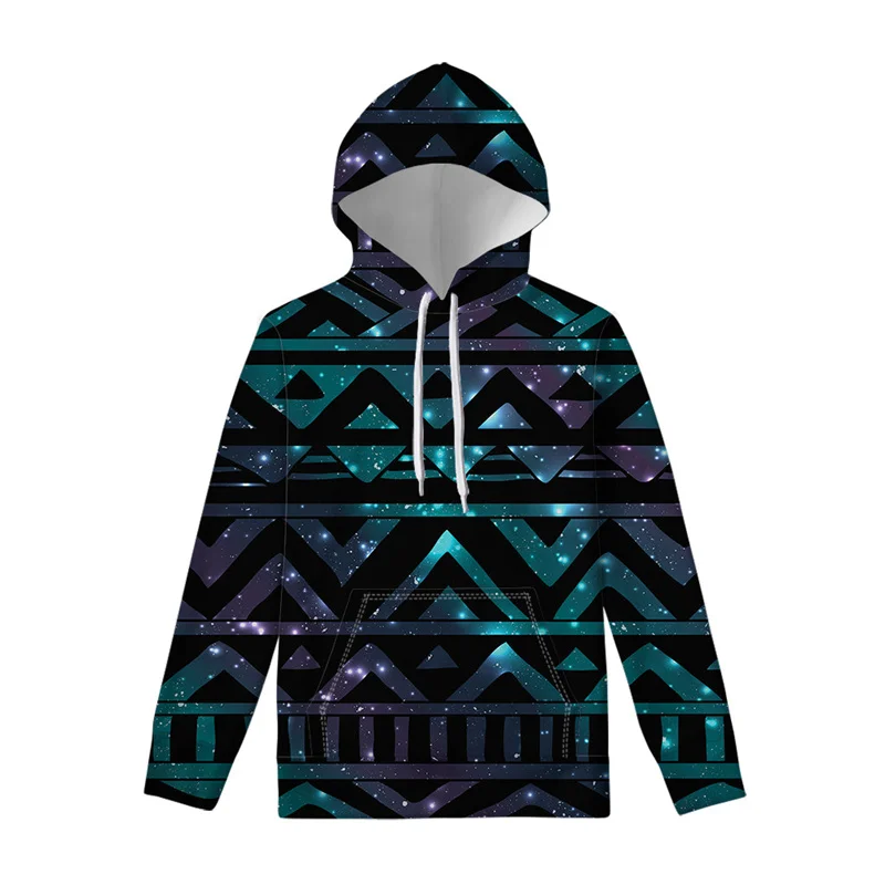 thumbnail image 1 of Sudadera con capucha con estampado tribal azteca antiguo para hombres y mujeres, sudadera con capucha colorida con estampado 3D informal de calle, jersey de manga larga, 1 of 5