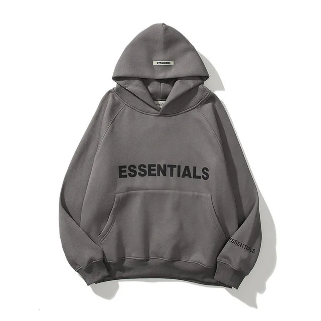 black and white hoodie Hoodie Fashion Hip Hop Streetwear Sweatshirt ESSENTIALS Hoodies Men Sweatshirts Reflective Letters Printing Fleece Oversized palm angels hoodie Hoodies & Sweatshirts