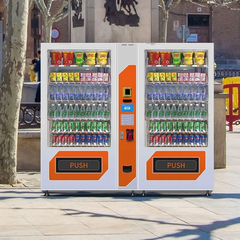 

Big Capacity Foods And Drinks Combo Vending Machine Snacks Vending Machine With Card Reader Bill And Coin Touch Screen