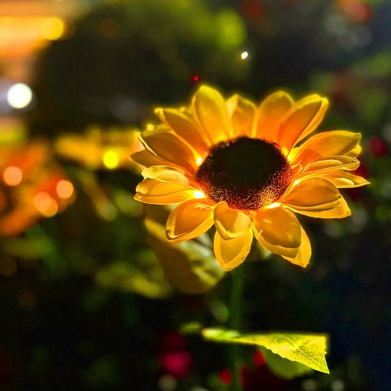 LED Solar Sunflowers Flower Light Home Decorative Flower Lights Garden Decoration Lawn Lamp Waterproof Landscape Light