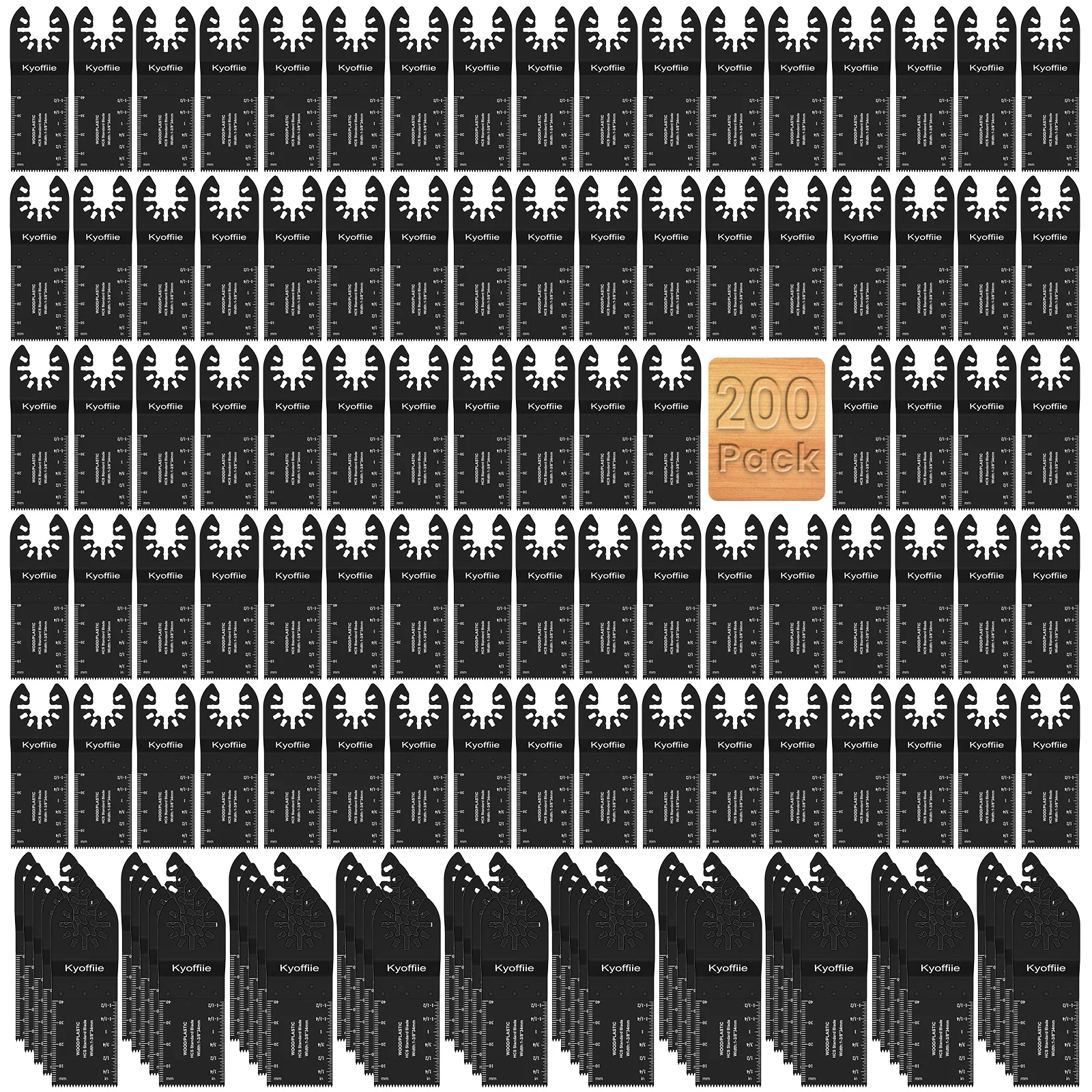 

200PCS Oscillating Saw Blades Professional Metal Wood Oscillating Blades Universal Quick Release Multi Tool Blades Durable Saw