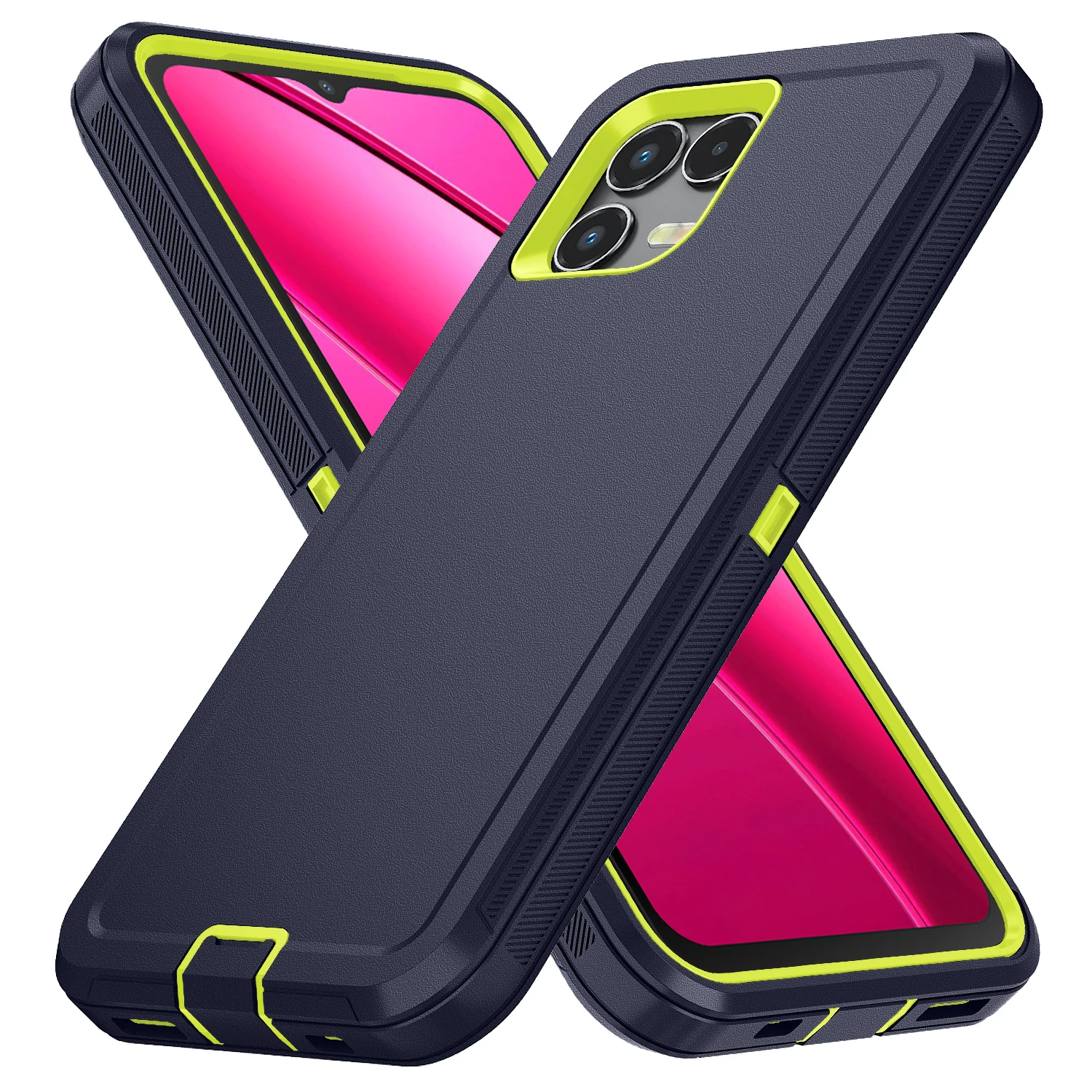 Durable Heavy Duty Hybrid Defender Phone Case - 3-Layer Armor Shockproof Protective Cover