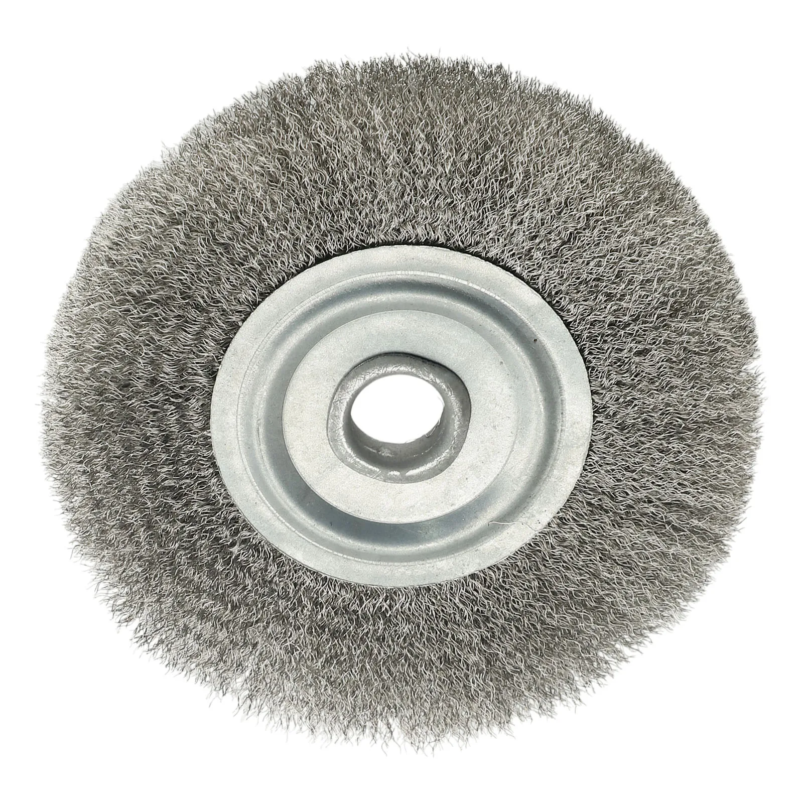 

Brand New Durable Crimped Wheel Brush Universal Wire 5inch 125mm Polishing Rough Tools Bench Grinder Deburring