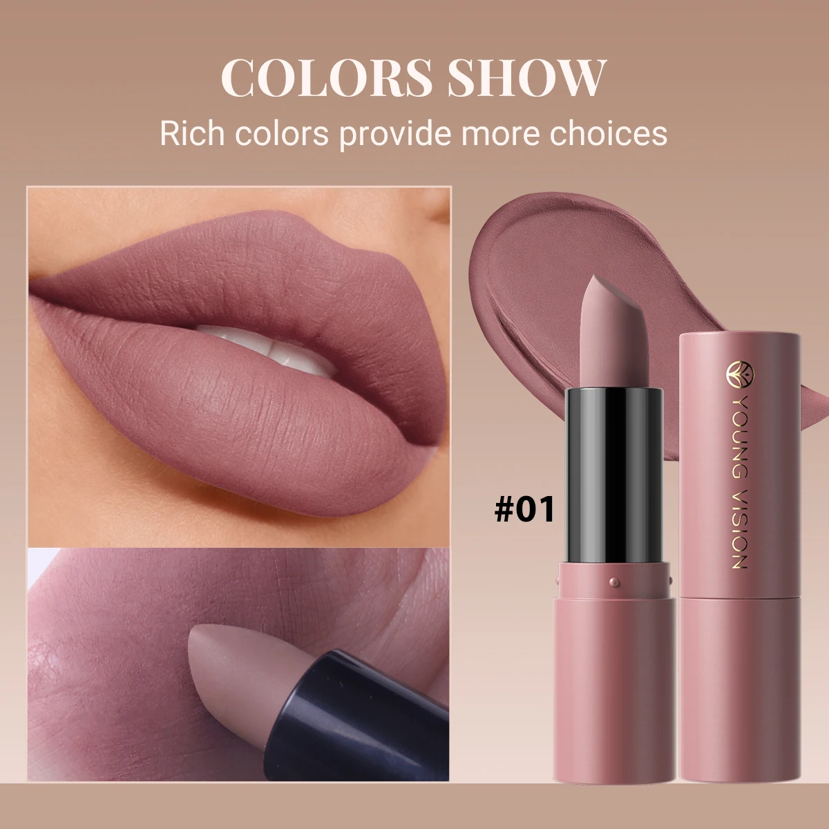 Velvet Finish Matte Lipstick Set: Long-Lasting, Non-Fading & Smudge-Proof