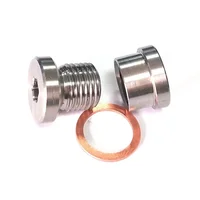 1PCS M12X1.25 Stainless Steel Inner Hexagon Plug And Nut Kit O2 Oxygen Sensor Nut Weld  Exhaust Stepped Bung 1