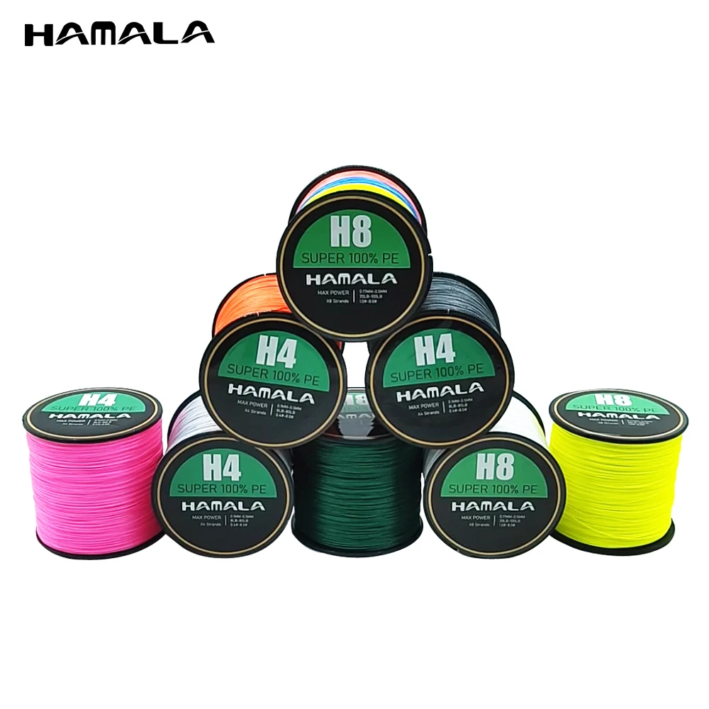 

HAMALA Free Shipping for Brazil Carp Fishing Line 4 Multifilament Wire Braid Line Cord 300-1000M Fluorescent Green PE Cord