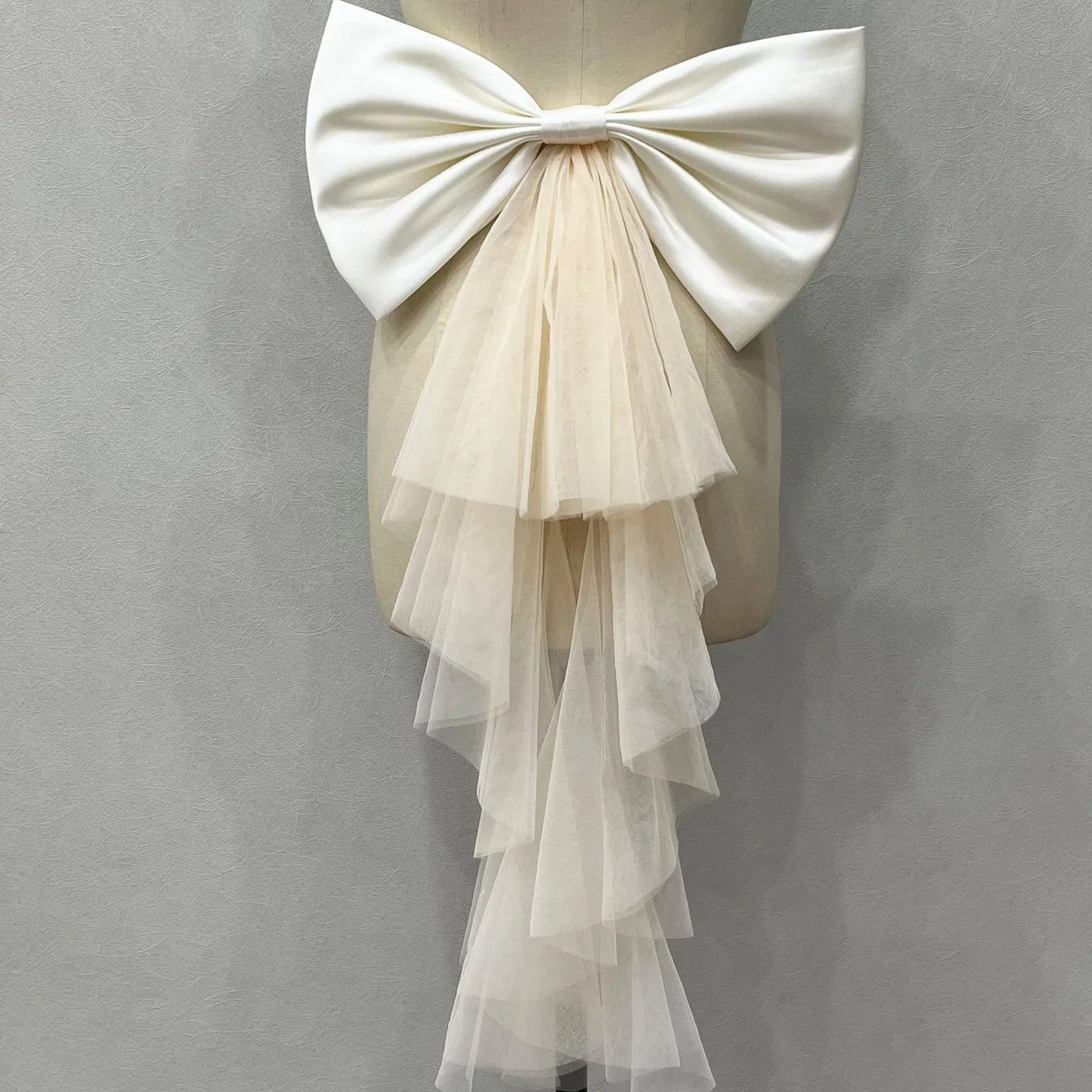 Bridal Dress Decoration Fashion Satin Wedding Bow Ruffles Tulle Lolita Bridal Knot Women Accessories