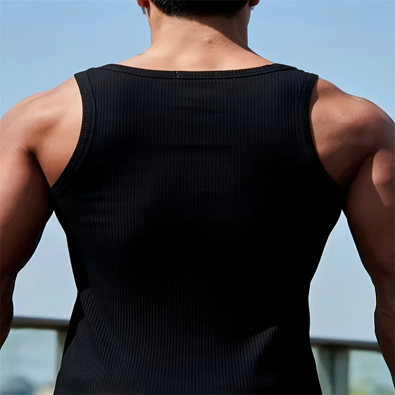 Men Solid Color Sports Tank Top Quick Dry Cool Breathable Round Neck Sleeveless Shirt Summer Outdoor Men Clothing cotton vest compression t shirt men undershirt short sleeve undershirt sports sleeveless vest tanktop set quick dry t shirt cotton sleeveless t shirt compression shirt men wrestling singlet