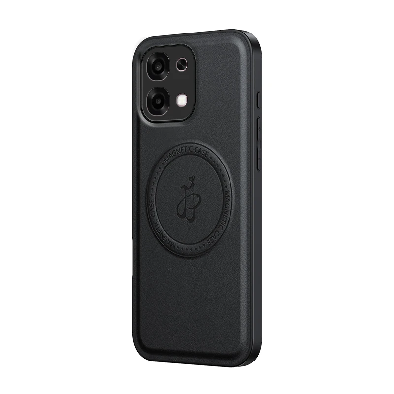 Leather Stand Case with Magnetic Holder and Camera Protection