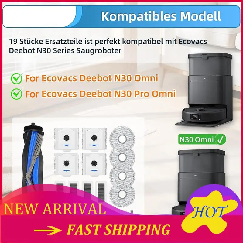 Buy Now Accessories Kit For Ecovacs Deebot N30 Omni, N30 Pro Omni Robot Vacuum Replacement Parts