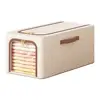 Visible Window Clothes Storage Bins with Durable Handle Foldable Wardrobe Sorting Storage Bucket Clothes Organizer 3