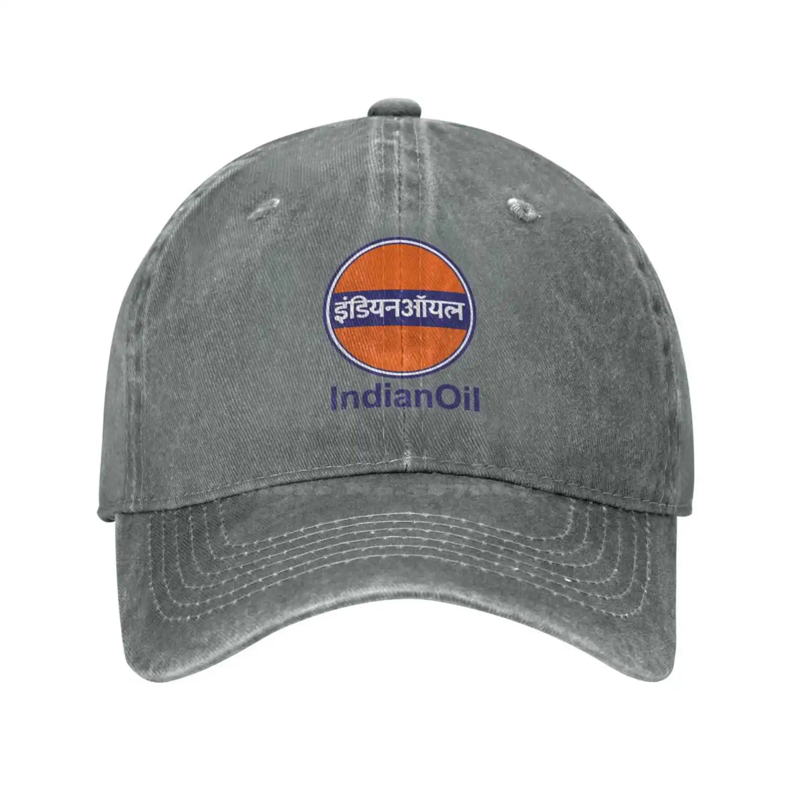 

Indian Oil Logo Printed Graphic Brand Logo High-quality Denim cap Knitted hat Baseball cap