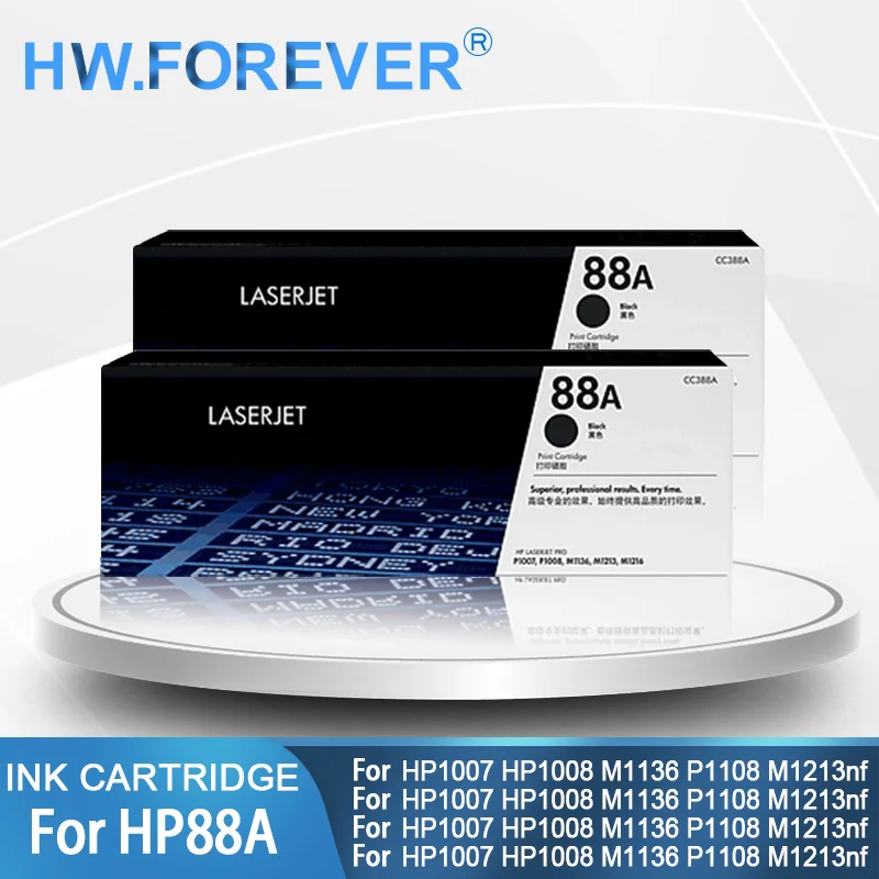 For HP Original CC388A 88A Toner Cartridge For HP 1007 1008 M1136 p1108 M1213nf 88a Printers Plug And Play Toner Cartridge