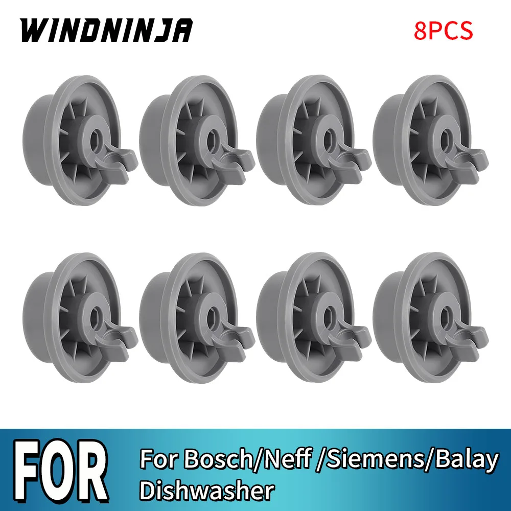 8PCS Dishwasher Basket Roll Lower Basket Wheels For Bosch For Balay For Siemens For Neff Dishwasher Lower Bottom Basket Wheels 1
