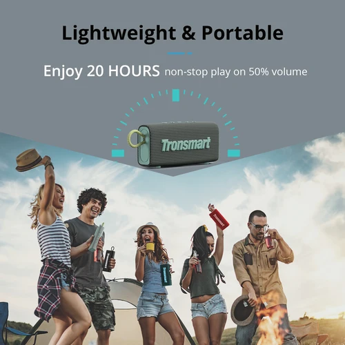 Tronsmart Trip 블루투스 5.3 스피커, 듀얼 드라이버 휴대용 스피커, IPX7 방수, 진정한 무선 스테레오, 야외 스피커용 3