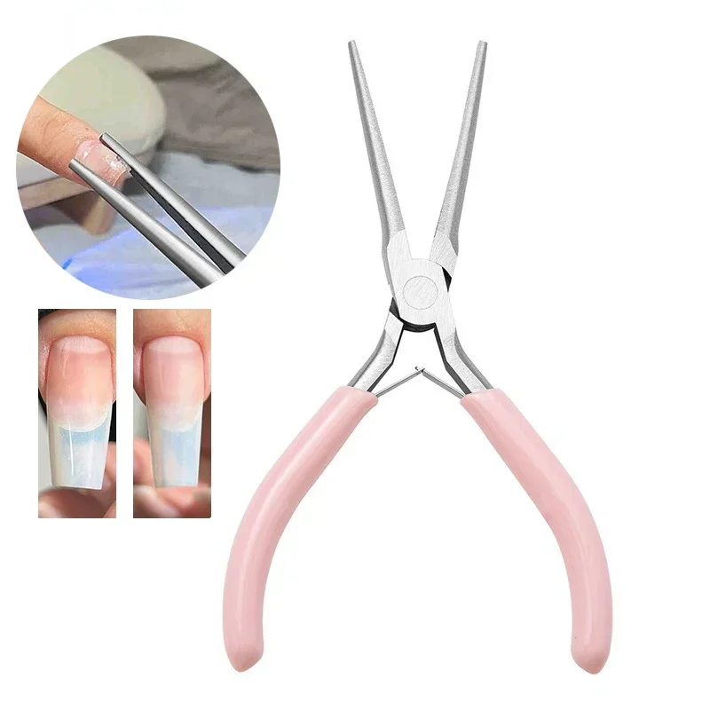 Nail Art Shaping Clip Tweezers Manicure Tool UV Gel Tool Multi-Function Carbon Steel Pointed Nose Shaping Pliers Nail Tools nail art tools,nail manicure tools,nail manicure accessories