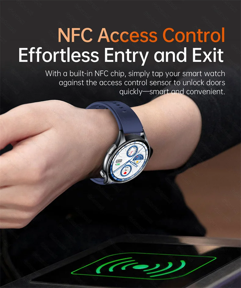 2026 New Smart Watch NFC ECG+PPG Blood oxygen Uric Acid Blood Pressure Sapphire Smartwatch Men For Android iOS Smart watch men