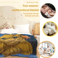 Blue Simba Lion King and Nala Plush Blanket Baby Children Boys Kids Gift Throw Sofa Bed Cover Bedding Bedroom Bedspreads 4
