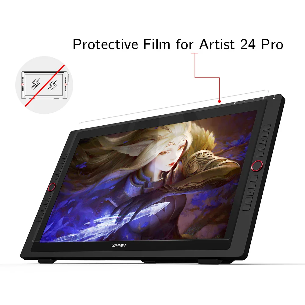 XP-Pen Protective Film for Artist 24 Pro Graphics Monitor Drawing Tablet (2 pieces in one package) - Image 2